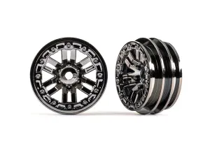 1.0" Wheels, Black Chrome