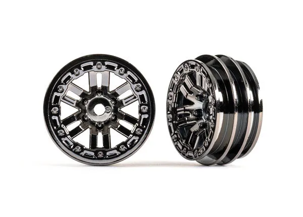 1.0" Wheels, Black Chrome