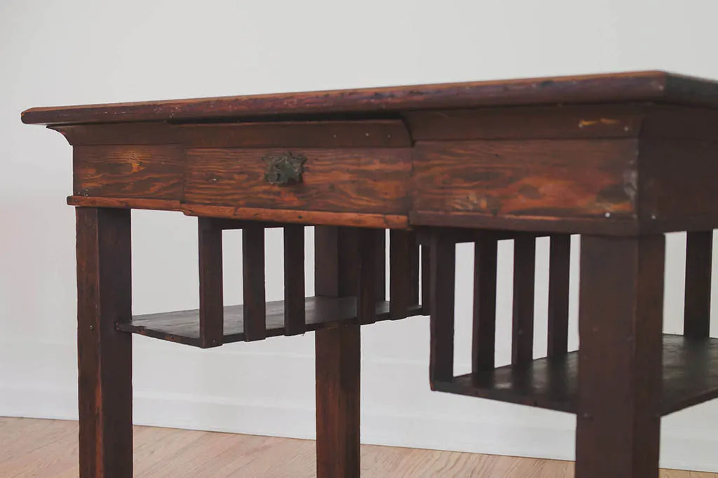 Arts & Crafts Library Desk
