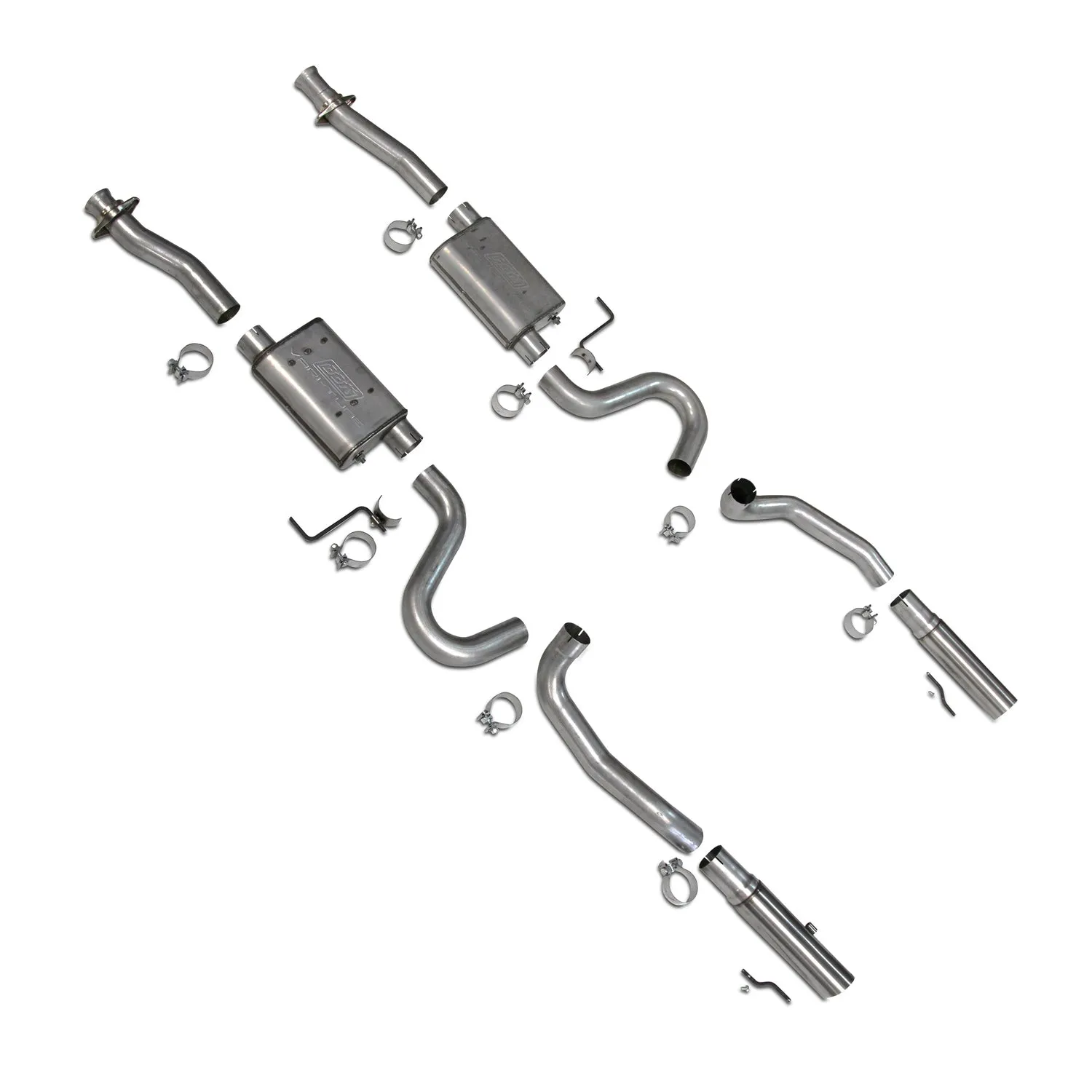 BBK Performance Parts 3001 1986-2004 MUSTANG GT LX COBRA VARITUNE FULL CAT BACK EXHAUST SYSTEM SS TIPS