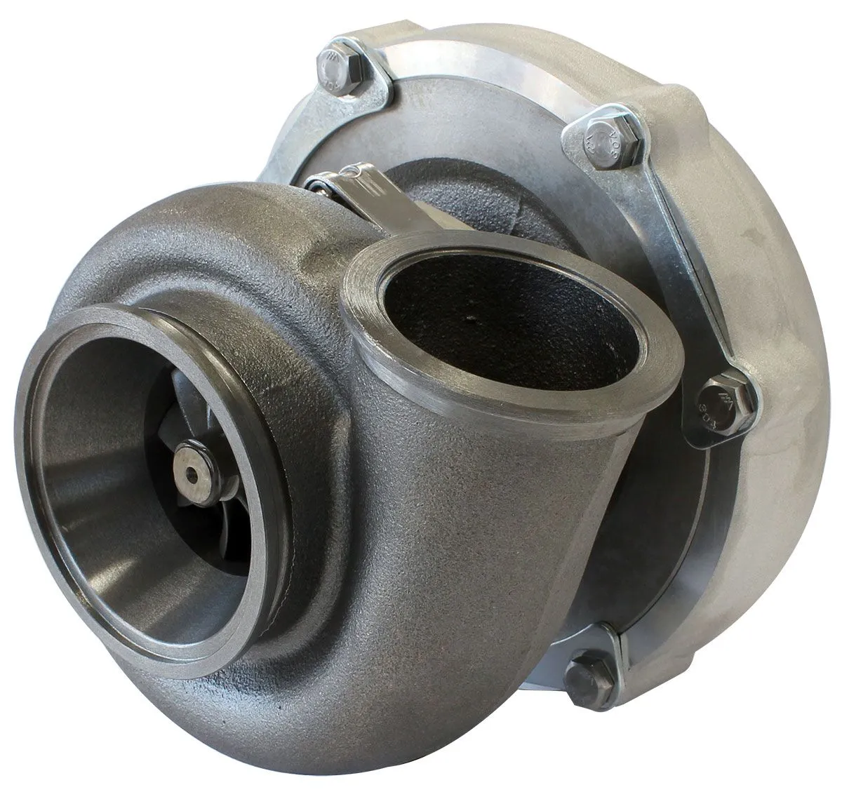 BOOSTED 6255 1.01 Reverse Rotation Turbocharger 900HP, Natural Cast Finish AF800