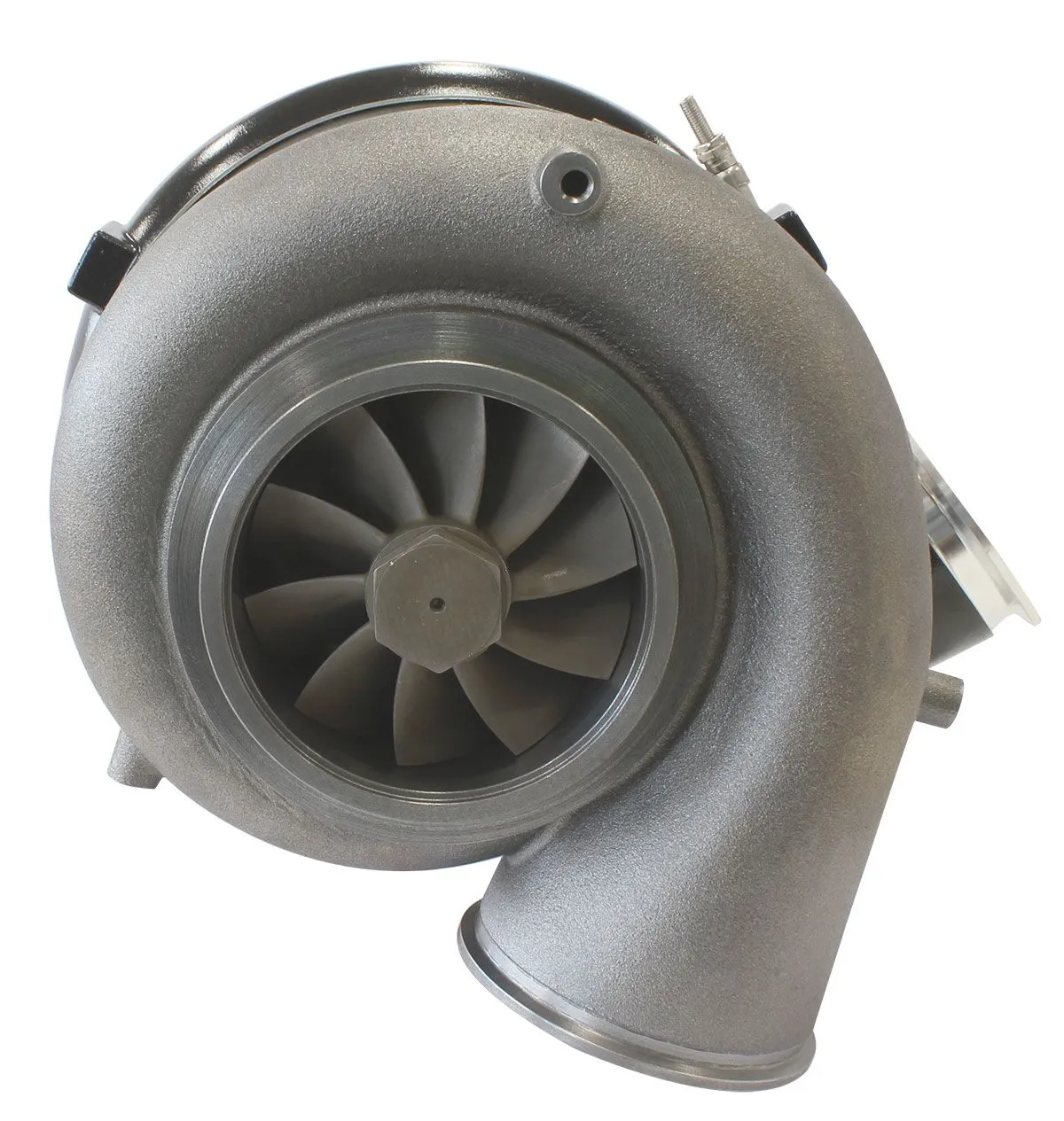 BOOSTED 94102 V-Band 1.22 Turbocharger 2500HP, Hi Temp Black Finish AF8006-6020B