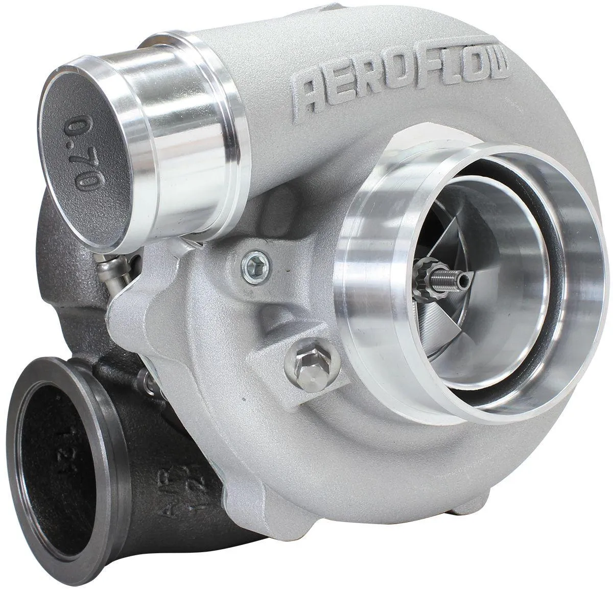 BOOSTED B5455 1.21 Reverse Rotation Turbocharger 660HP, Natural Cast Finish AF80