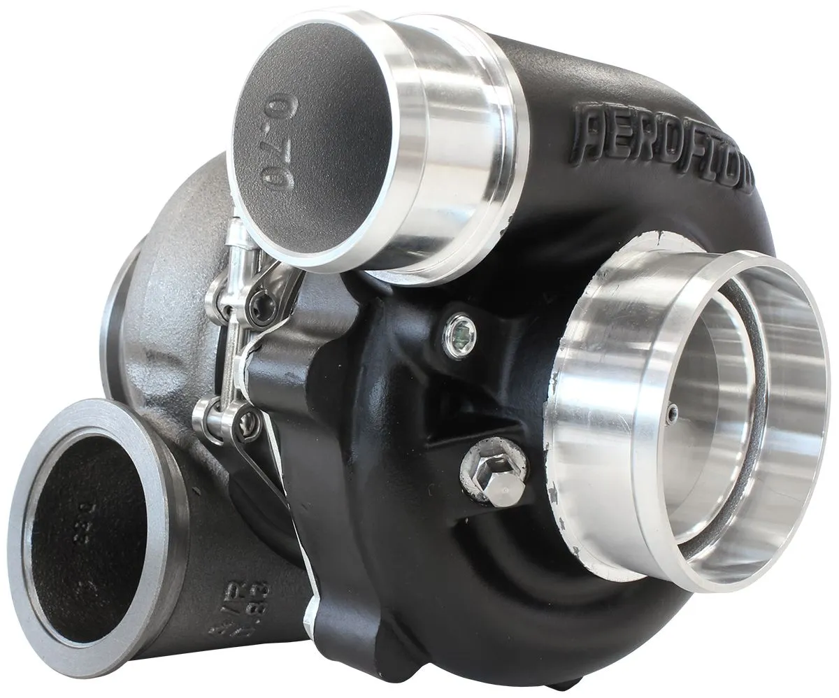 BOOSTED B5455 .83 Reverse Rotation Turbocharger 660HP, Hi Temp Black Finish AF80