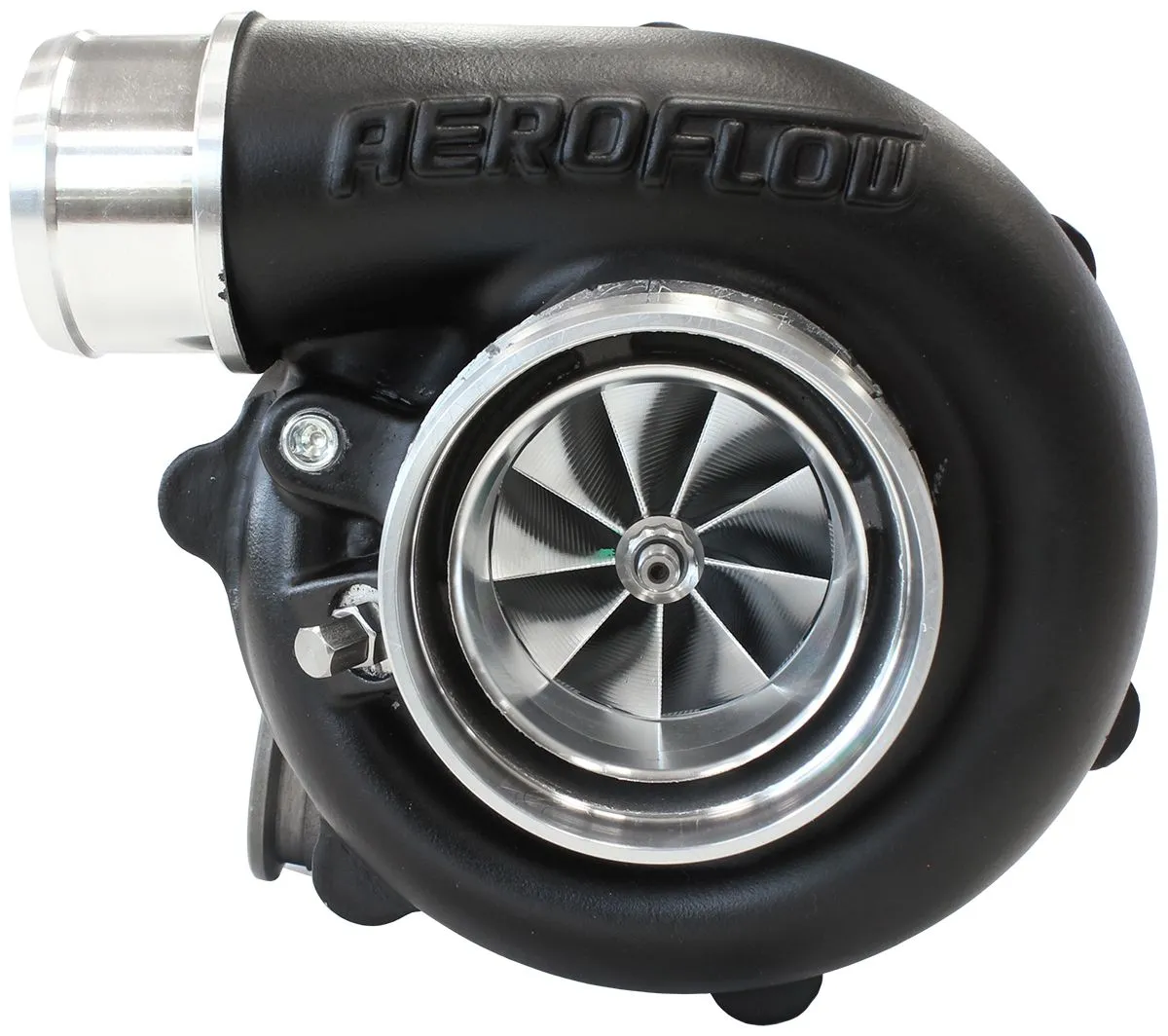 BOOSTED B5455 .83 Reverse Rotation Turbocharger 660HP, Hi Temp Black Finish AF80