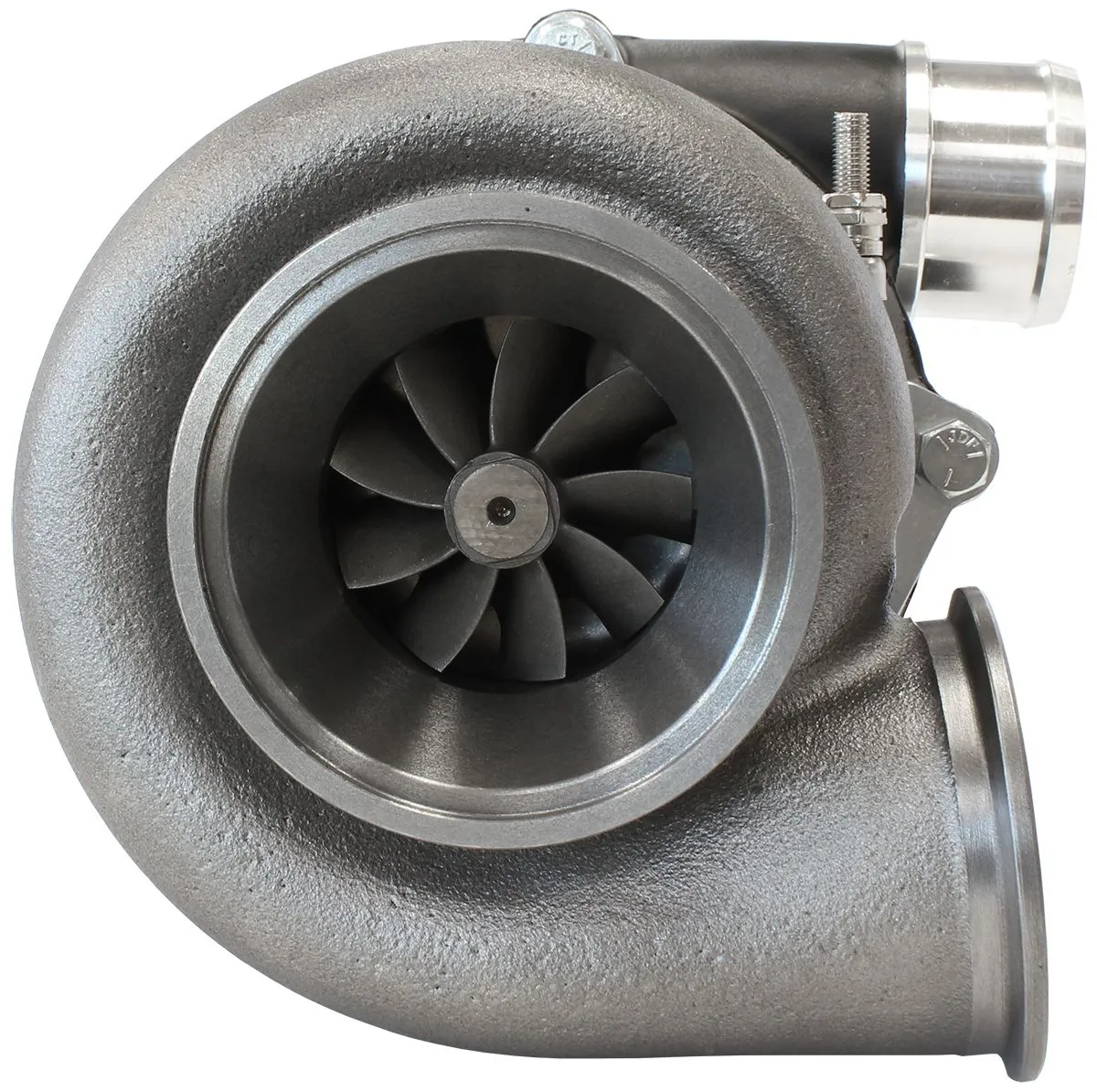 BOOSTED B5455 .83 Reverse Rotation Turbocharger 660HP, Hi Temp Black Finish AF80