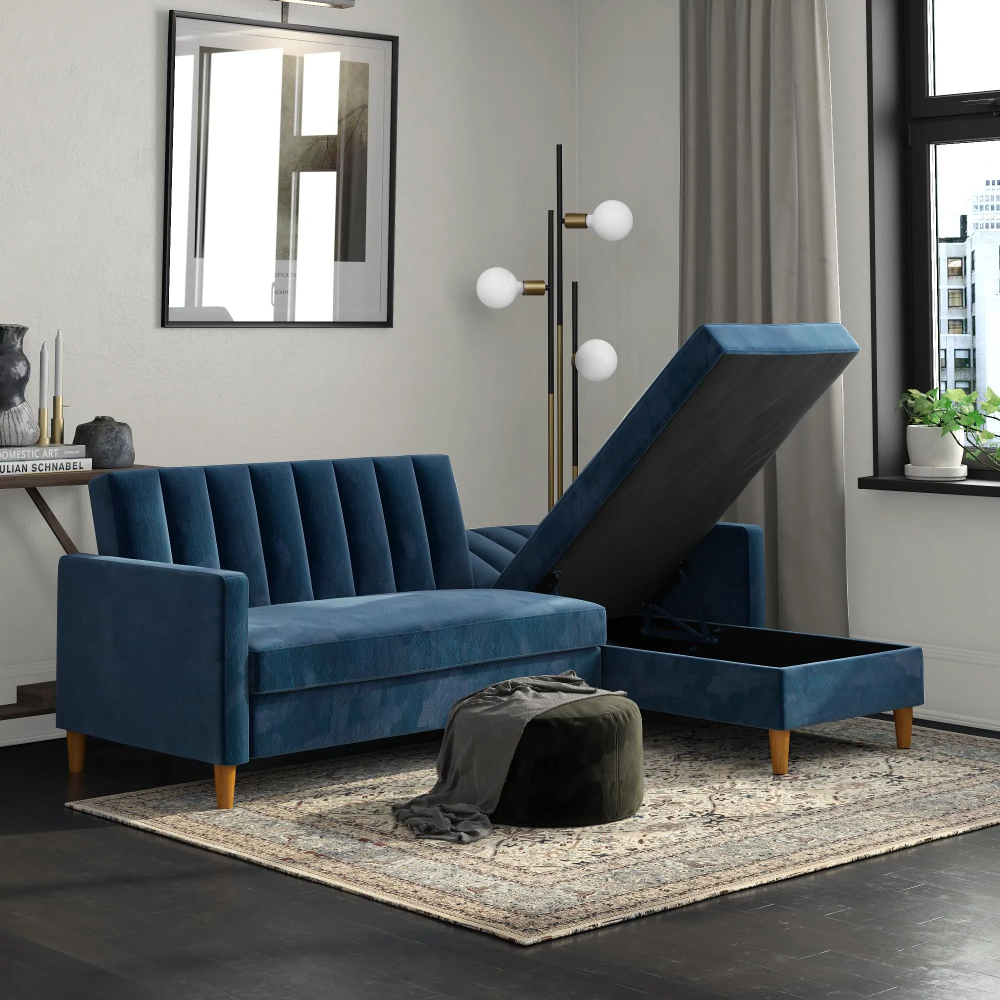Celine Reversible Sectional Futon with Storage