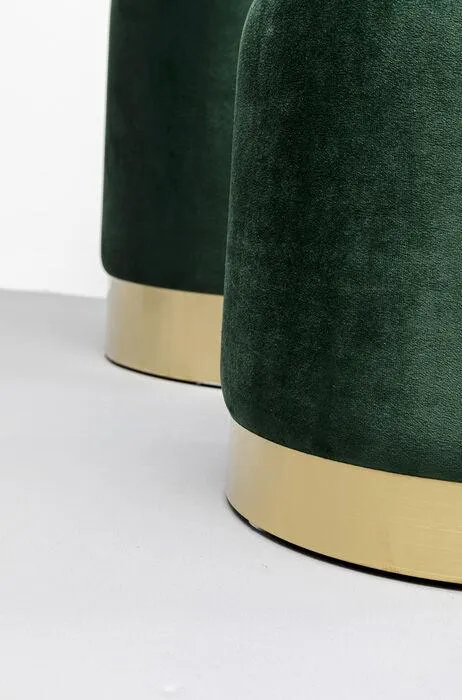 Cherry Velvet Storage Stool (2/Set)