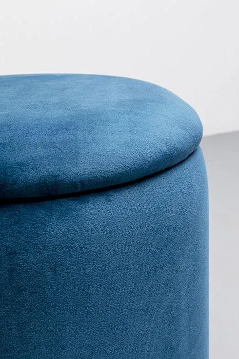 Cherry Velvet Storage Stool (2/Set)