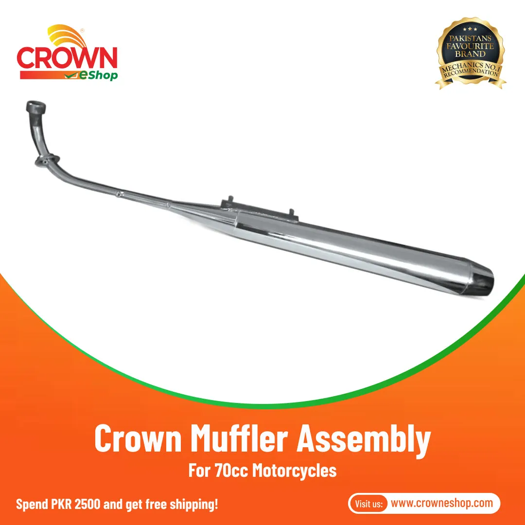 Crown Muffler Assembly for 70cc Motorcycles