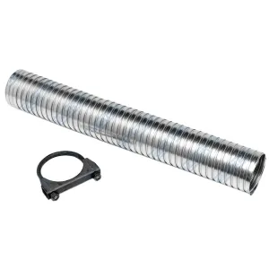 DynoMax Clamp-On Exhaust Flex Pipe - 2-1/2 in Inlet - 2-1/2 in Outlet - 18 in Long