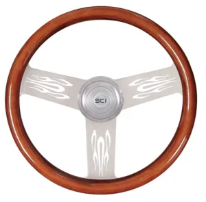 Flames Mahogany 18" Wood Rim