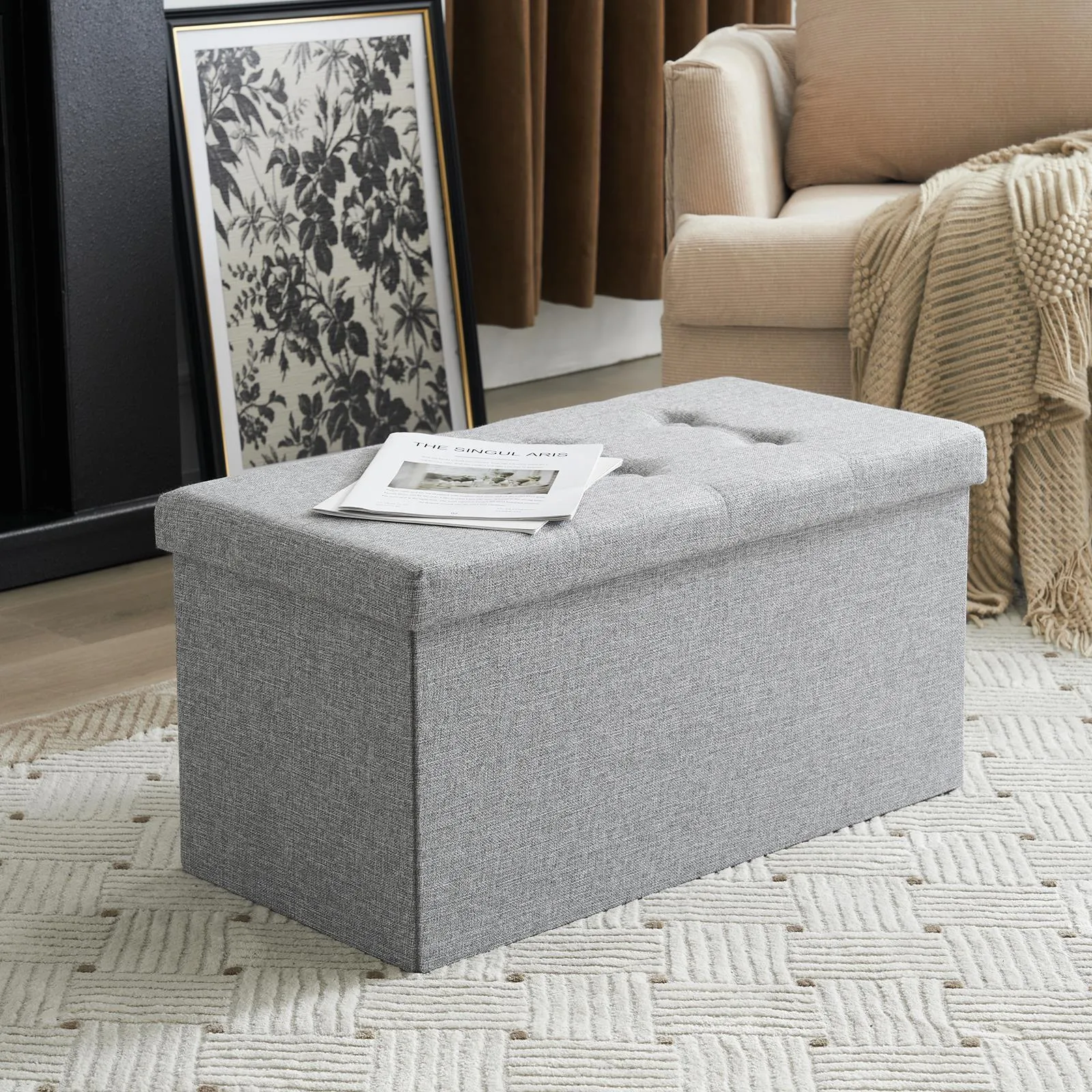 Foldable Ottoman Storage Box