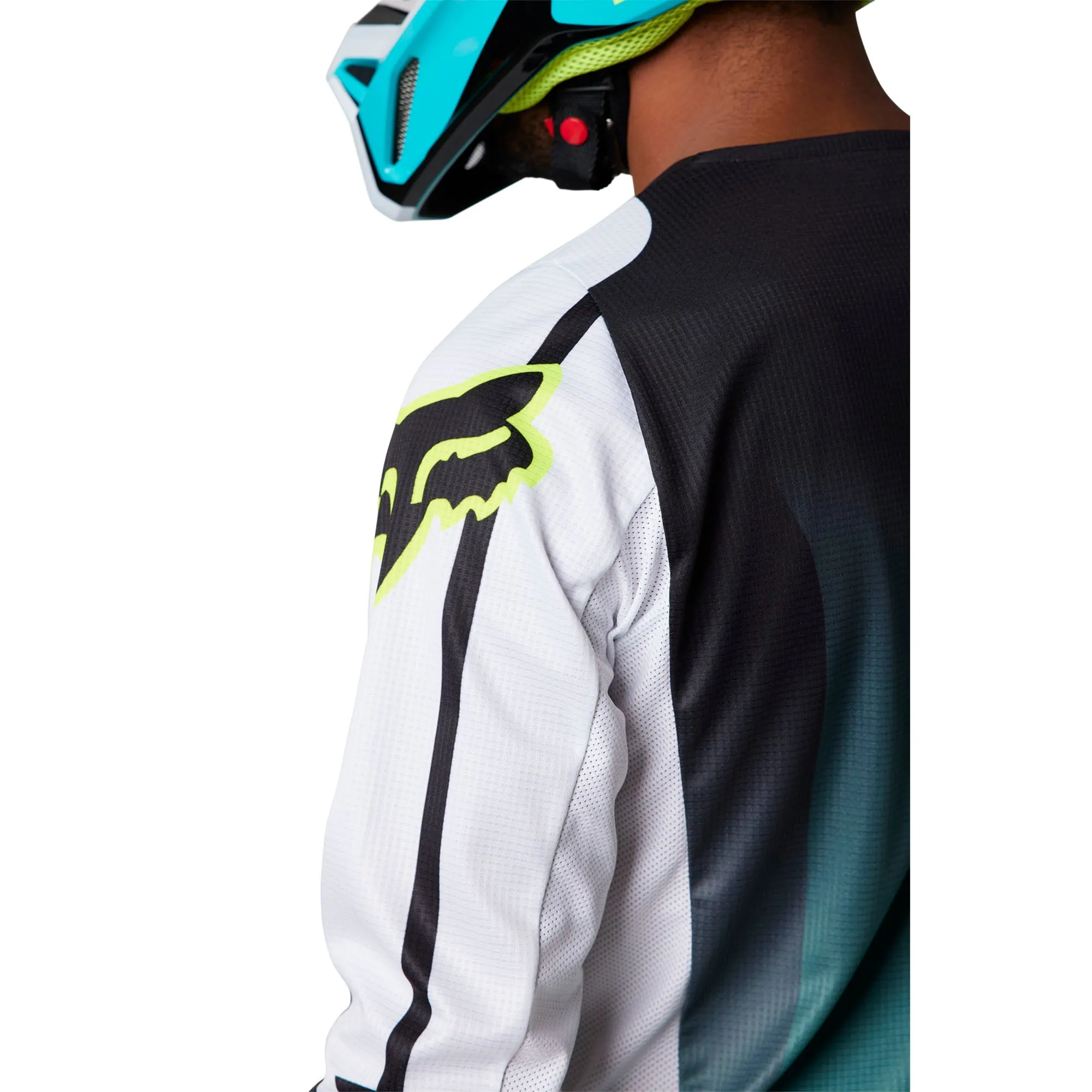 Fox Racing  Mens 180 Leed Jersey Lightweight Fit Sleeve Cuffs Soft Comfort Teal