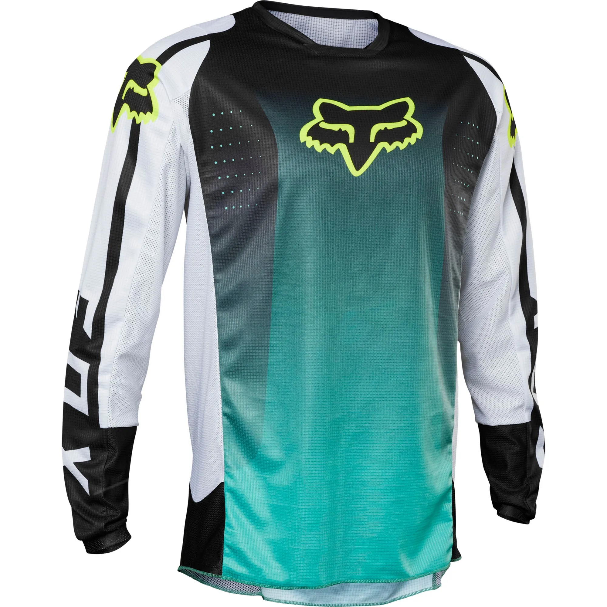Fox Racing  Mens 180 Leed Jersey Lightweight Fit Sleeve Cuffs Soft Comfort Teal