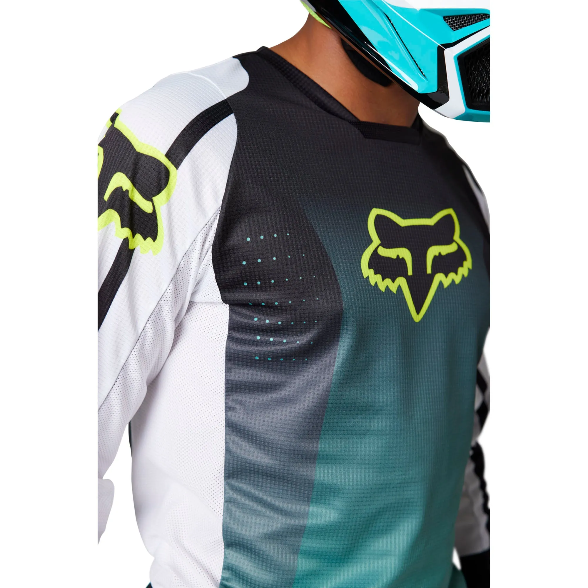 Fox Racing  Mens 180 Leed Jersey Lightweight Fit Sleeve Cuffs Soft Comfort Teal