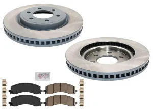 Front Coated Brake Disc Rotors Brake Pad Set for Ford Expedition 2022 2023 2024