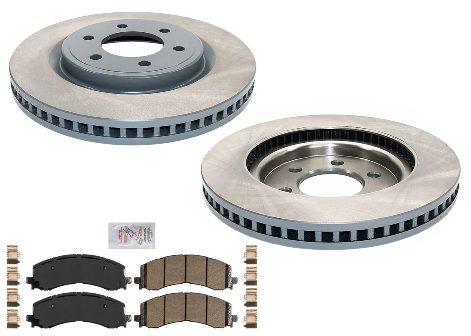 Front Coated Brake Disc Rotors Brake Pad Set for Ford Expedition 2022 2023 2024