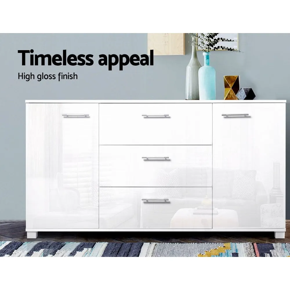 Front High Gloss Buffet Sideboard Storage Cabinet Cupboard Drawers Modern