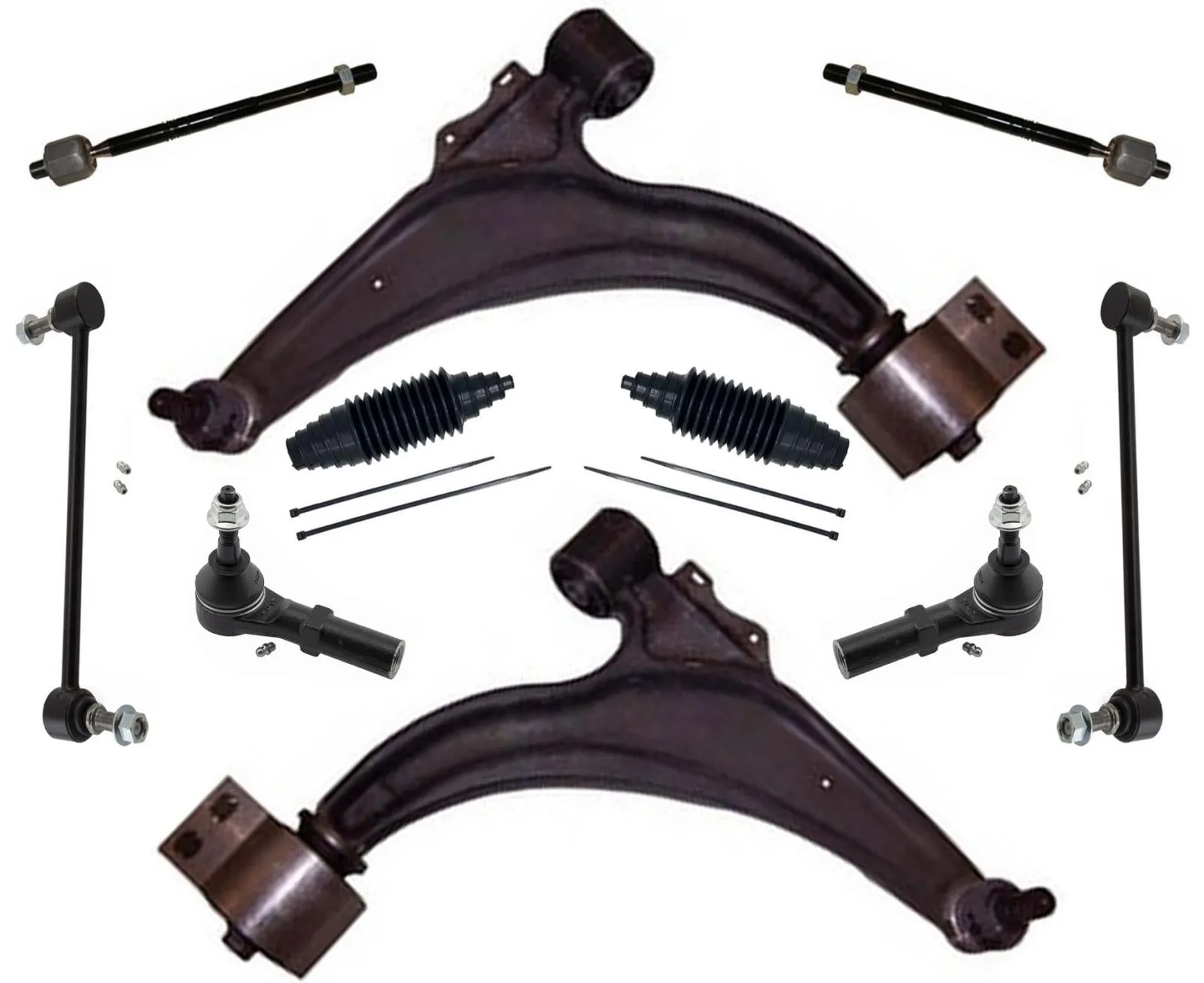 Front Lower Control Arms Ball Joints Tie Rods Sway Bar for Chevrolet Cruze 10-15