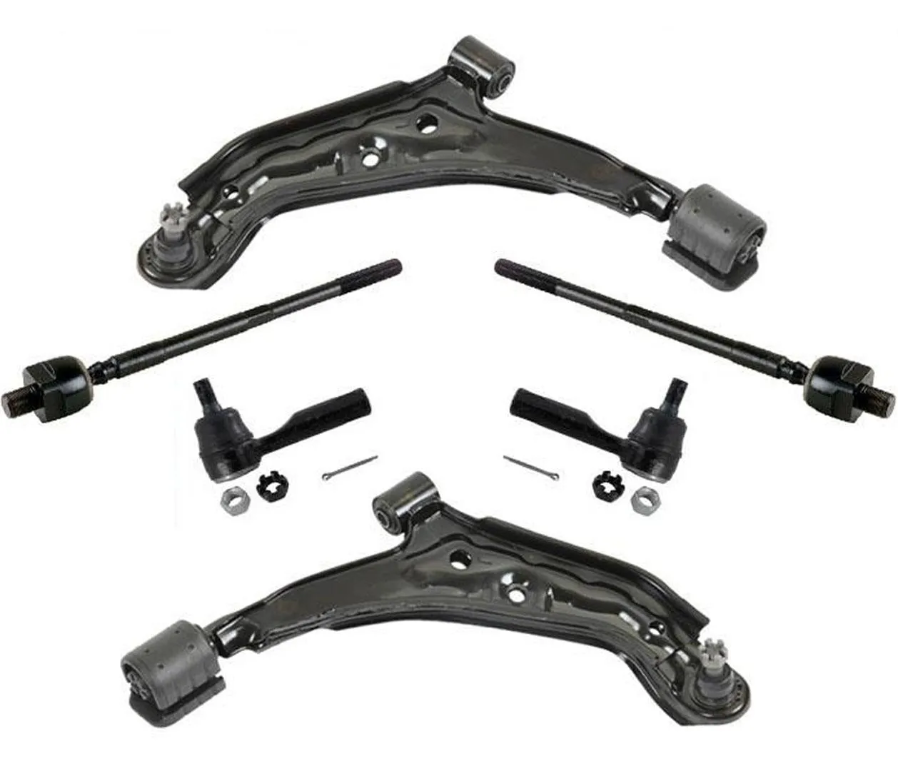 Front Lower Control Arms With Ball Joint & Tie Rods for Nissan Altima 98-01 6 Pc