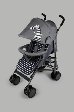 Grey Zebra Stroller For Babies