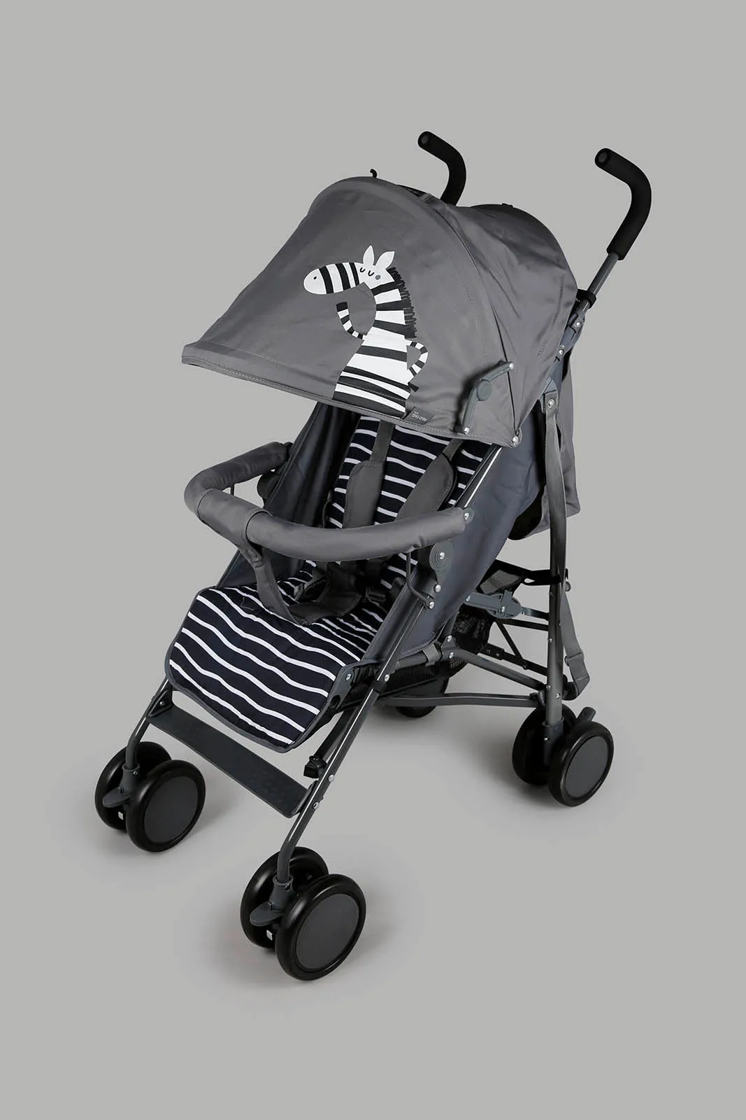 Grey Zebra Stroller For Babies