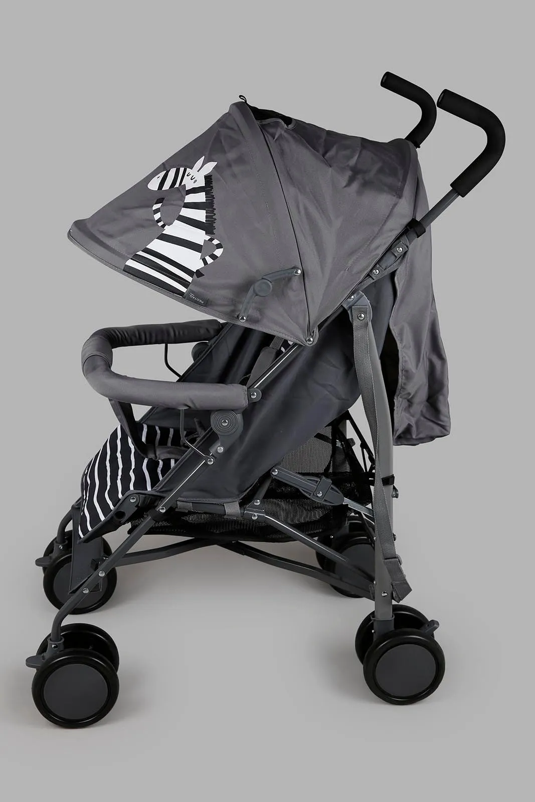 Grey Zebra Stroller For Babies
