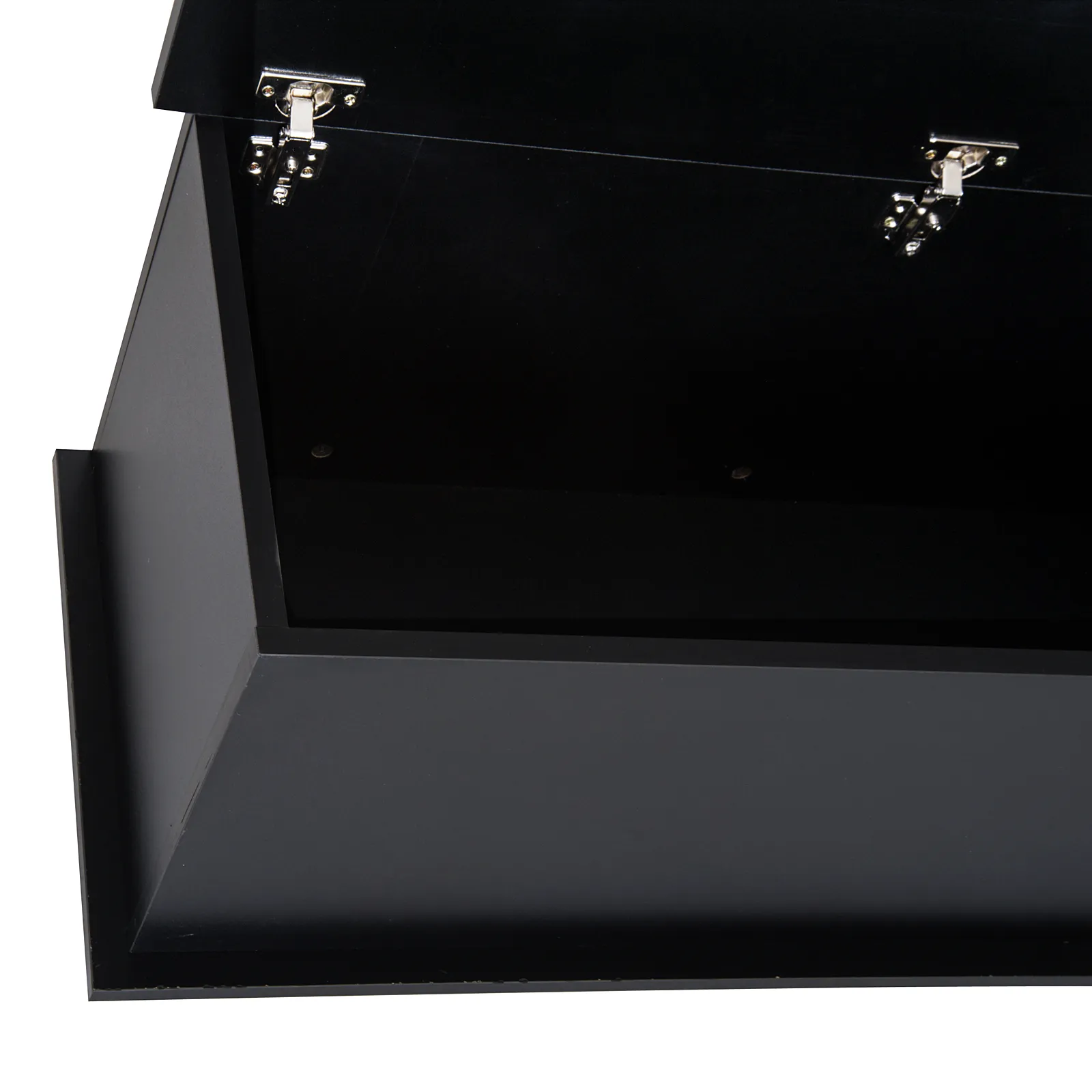 HOMCOM Black Wooden Storage Box - Multifunctional Clothes Toy Chest & Bench Seat with Lid
