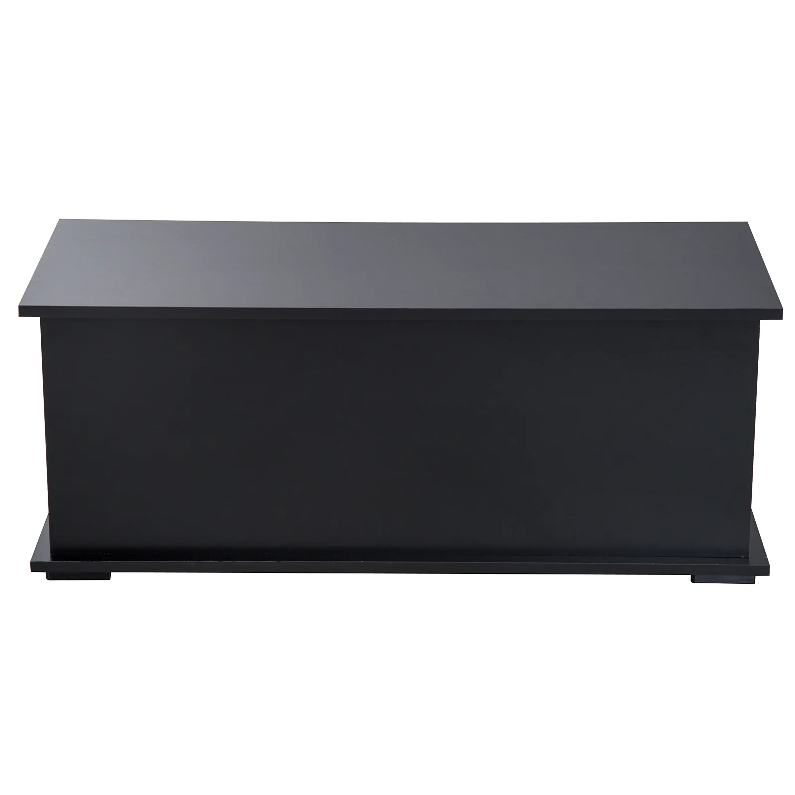 HOMCOM Black Wooden Storage Box - Multifunctional Clothes Toy Chest & Bench Seat with Lid