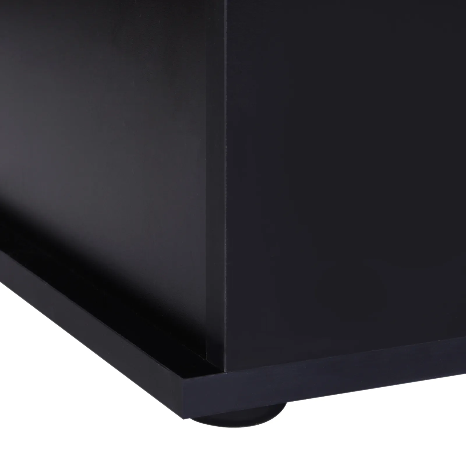 HOMCOM Black Wooden Storage Box - Multifunctional Clothes Toy Chest & Bench Seat with Lid