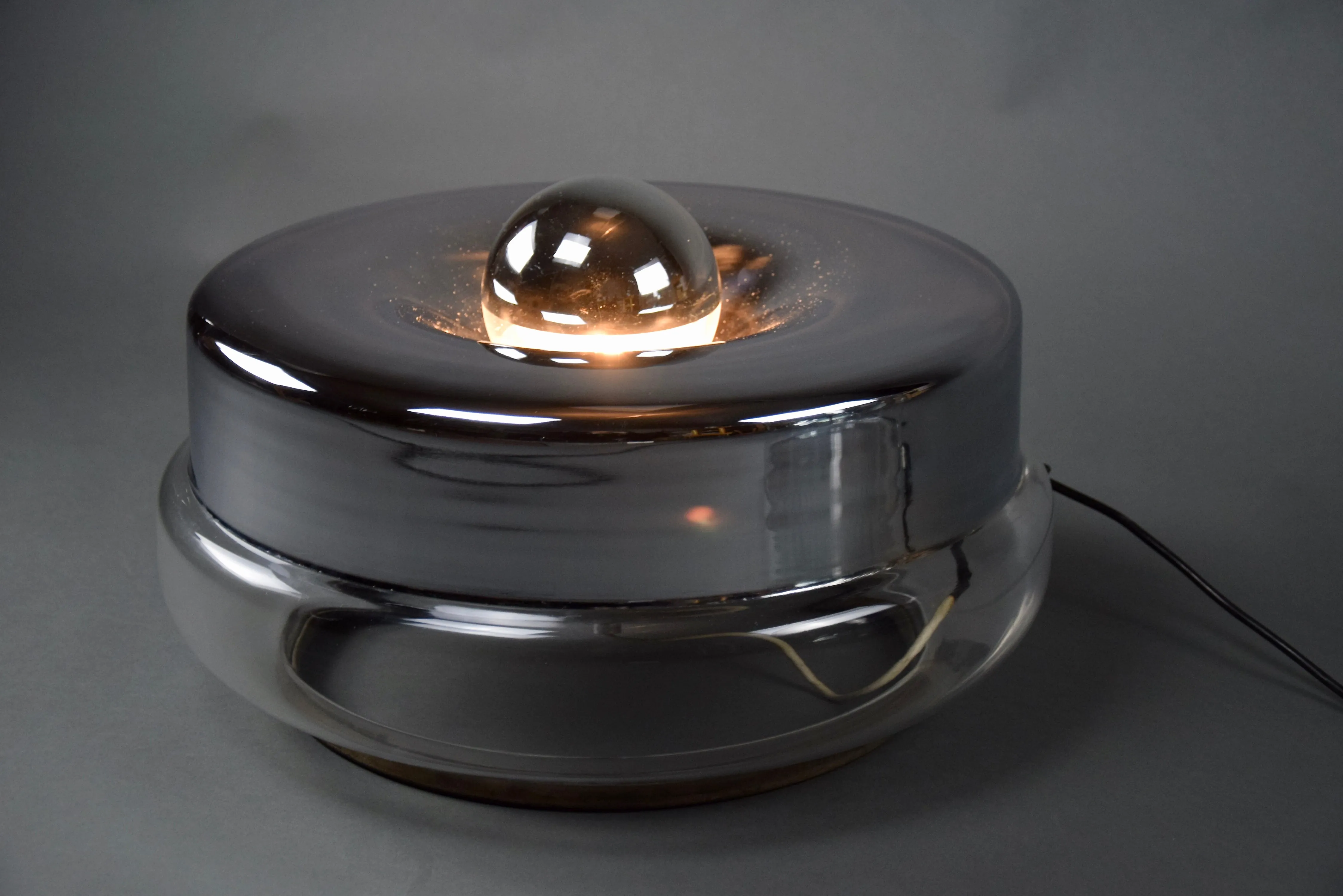 Italian Mid-Century Modern Crystal Floor Lamp