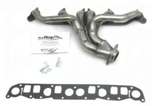 JBA Shorty Header (Raw Finish): Jeep Wrangler 4.0L 1991 - 1999