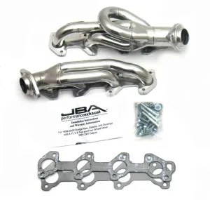 JBA Shorty Headers (Silver Ceramic): Dodge Ram 4.7L V8 1500 2002 - 2003
