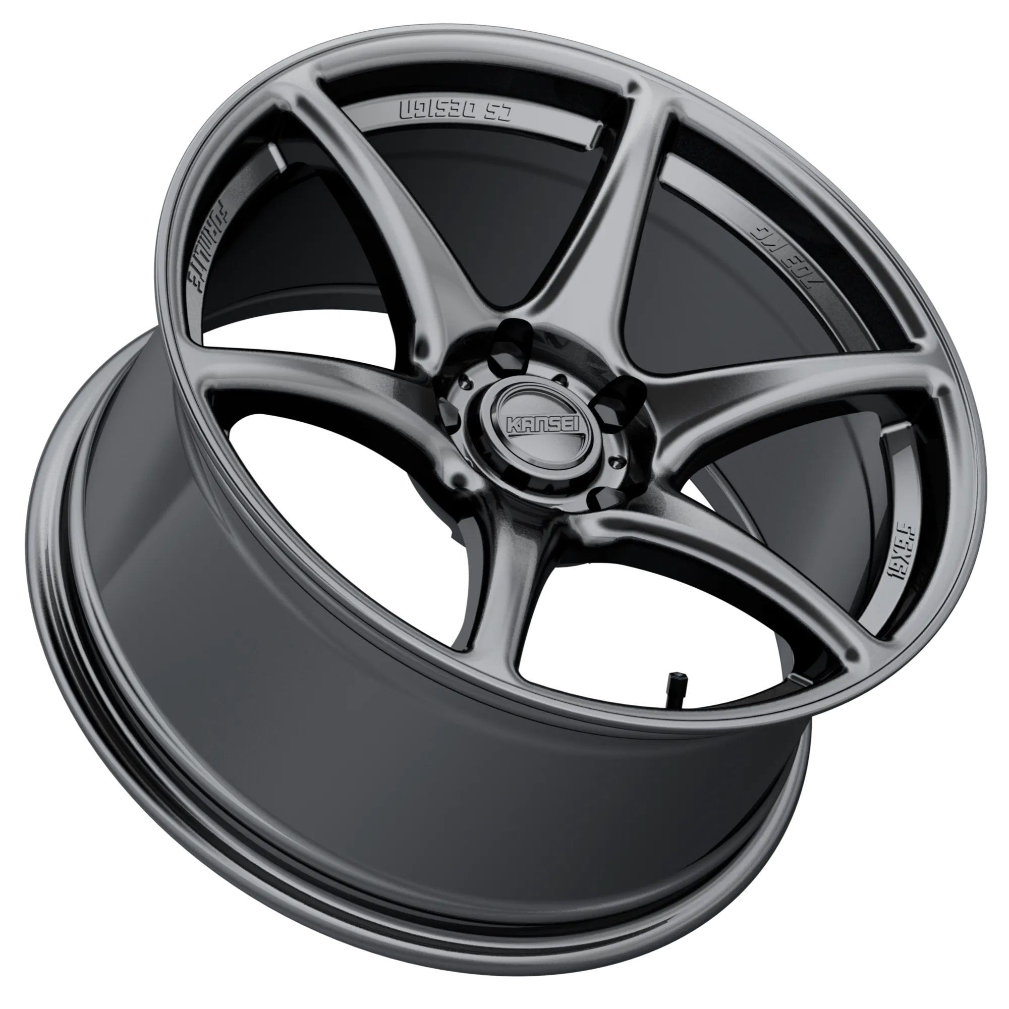 Kansei Tandem [19X9.5 5X120  22mm Offset] Gloss Gunmetal / Hyper Silver / Textured Bronze
