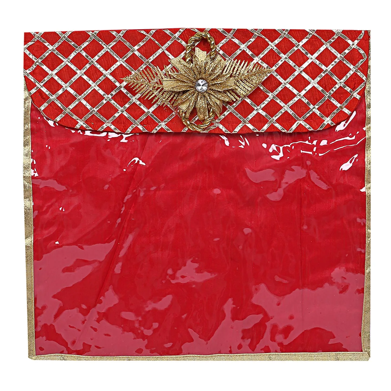 Kuber Industries Silk 6 Pieces Single Packing Saree Cover (Red) -CTKTC7171