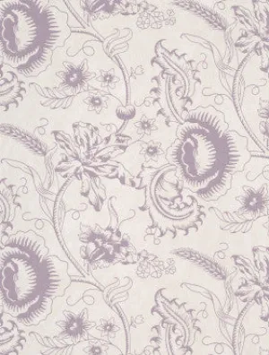 Little Greene Woodblock Mono Wallpaper - Plum