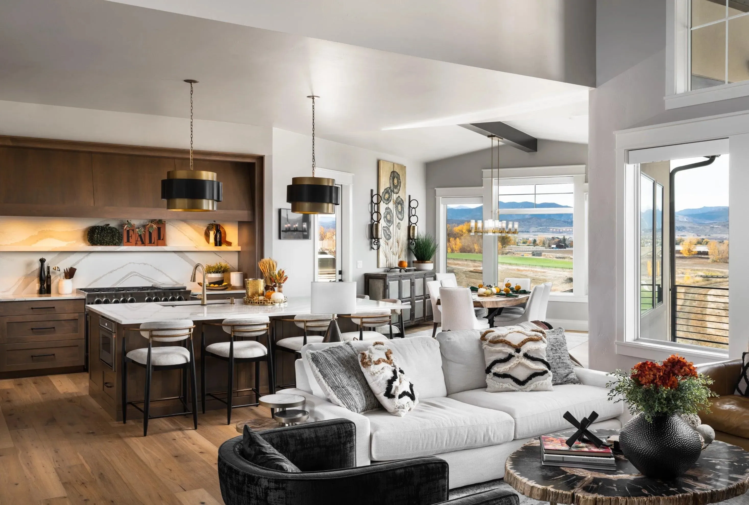Luxury One-Story Home with Walkout Basement, Grand Room, and Expansive Deck