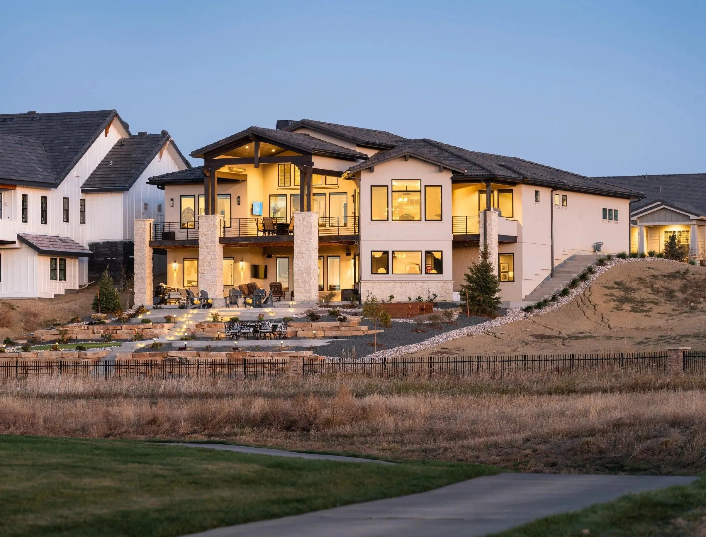Luxury One-Story Home with Walkout Basement, Grand Room, and Expansive Deck