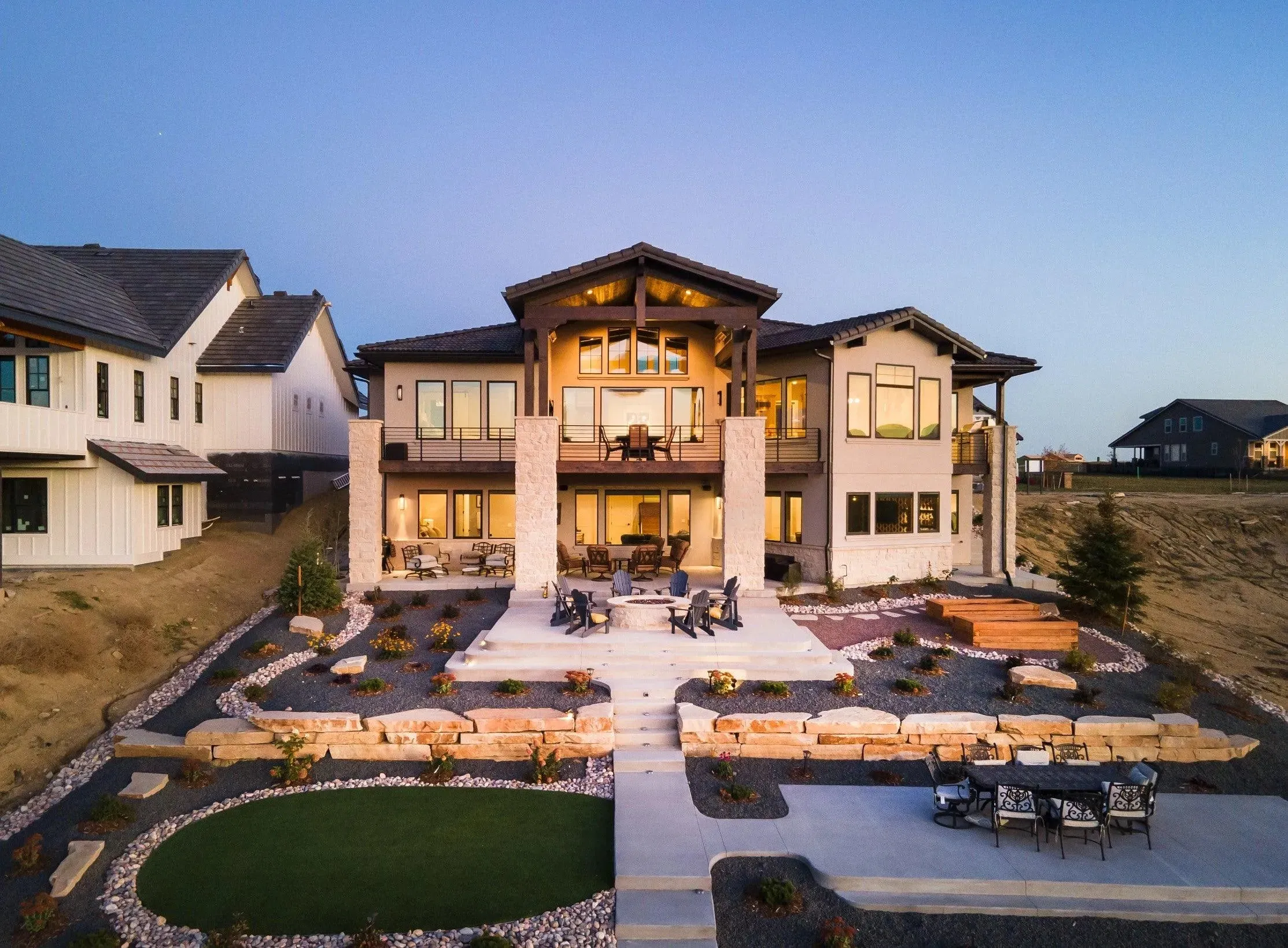 Luxury One-Story Home with Walkout Basement, Grand Room, and Expansive Deck