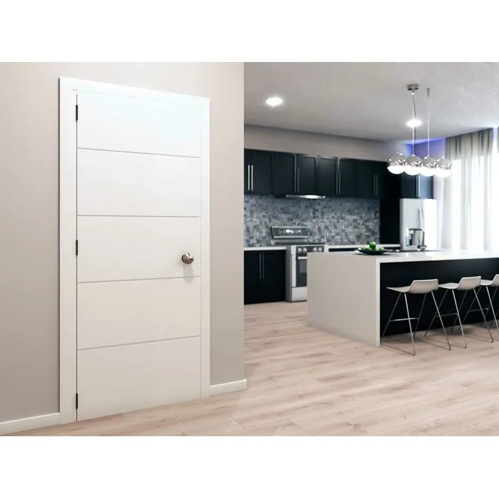 Melrose - Interior Flush Primed Solid Core Door with Horizontal Groove
