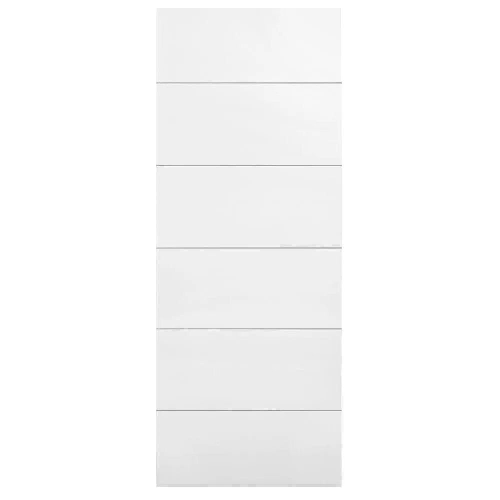 Melrose - Interior Flush Primed Solid Core Door with Horizontal Groove