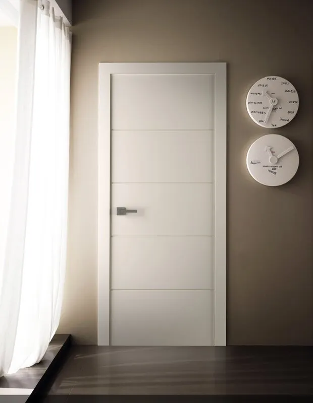 Melrose - Interior Flush Primed Solid Core Door with Horizontal Groove