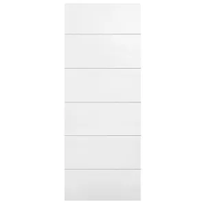Melrose - Interior Flush Primed Solid Core Door with Horizontal Groove