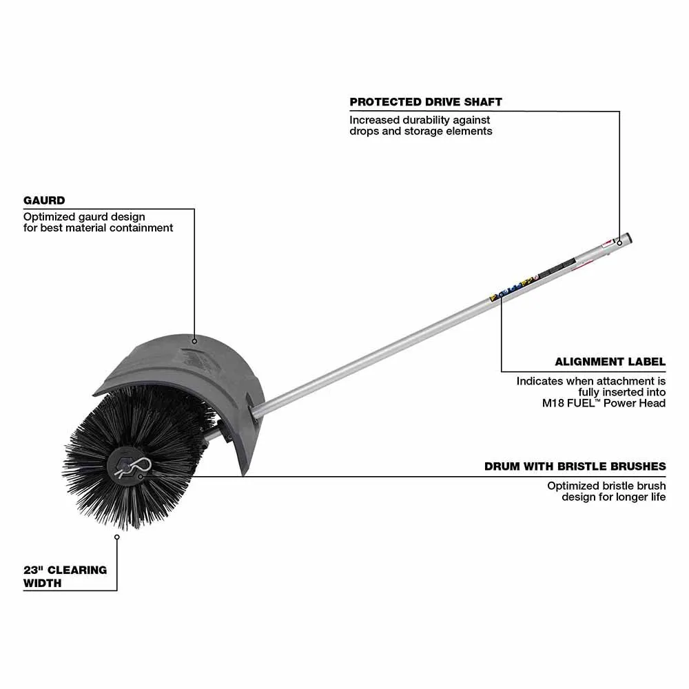 Milwaukee 49-16-2741 M18 Fuel Quik-Lok Bristle Brush Attachment