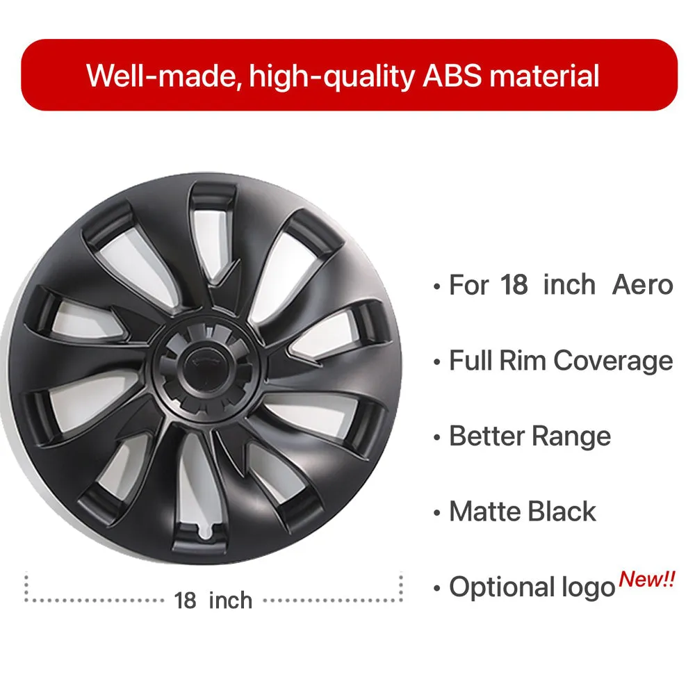 Model 3 18inch Überturbine Wheel Cover For Tesla 3 18inch Aero Wheel Caps Matte 4PCS 2017-2023 Year