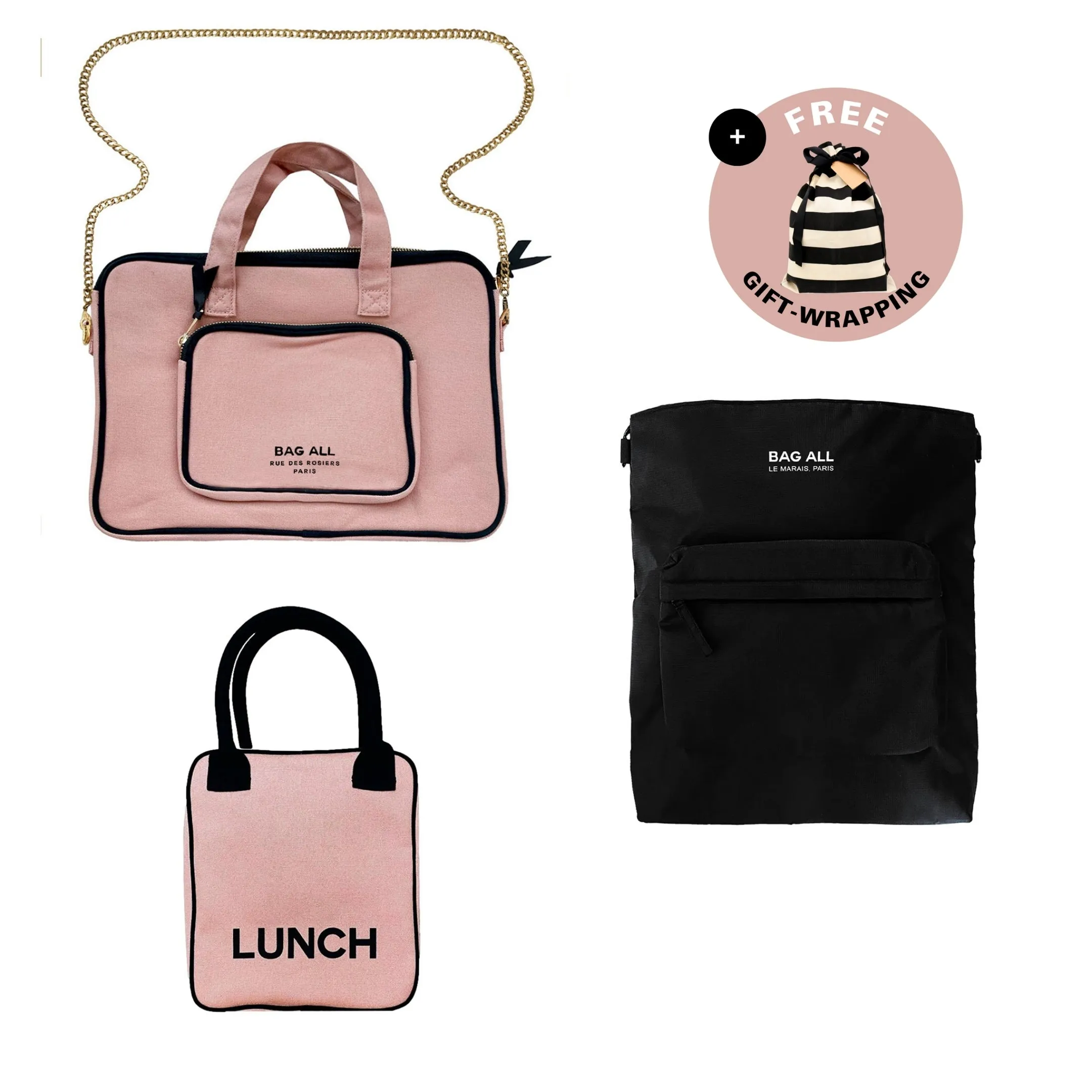 Office Essentials Packing Set 3-Pack, Pink/Blush