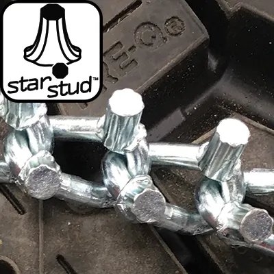 pewag 7mm, Star Stud, Ladder Pattern Tire Chains without Cams - for Light Truck - Pair - USA2228S 7ST