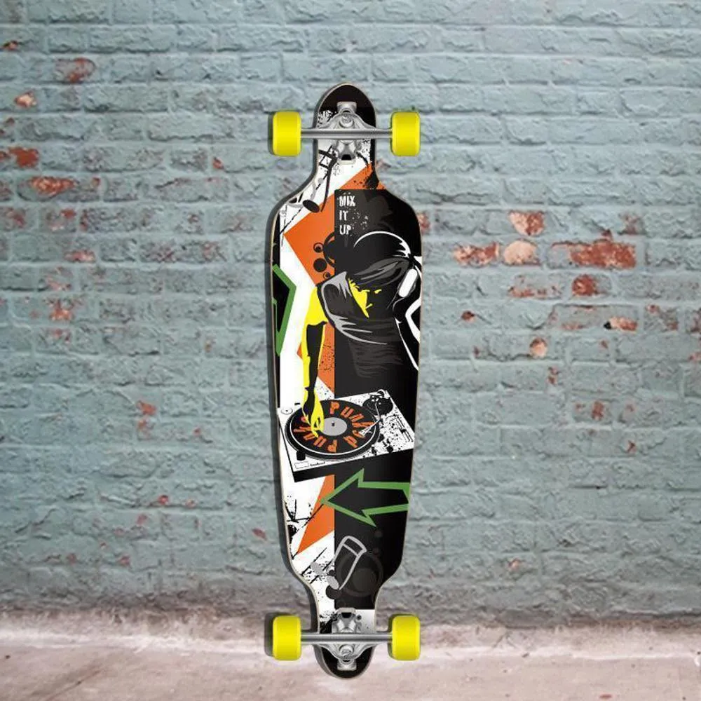 Punked DJ Drop Through 40" Longboard - Complete