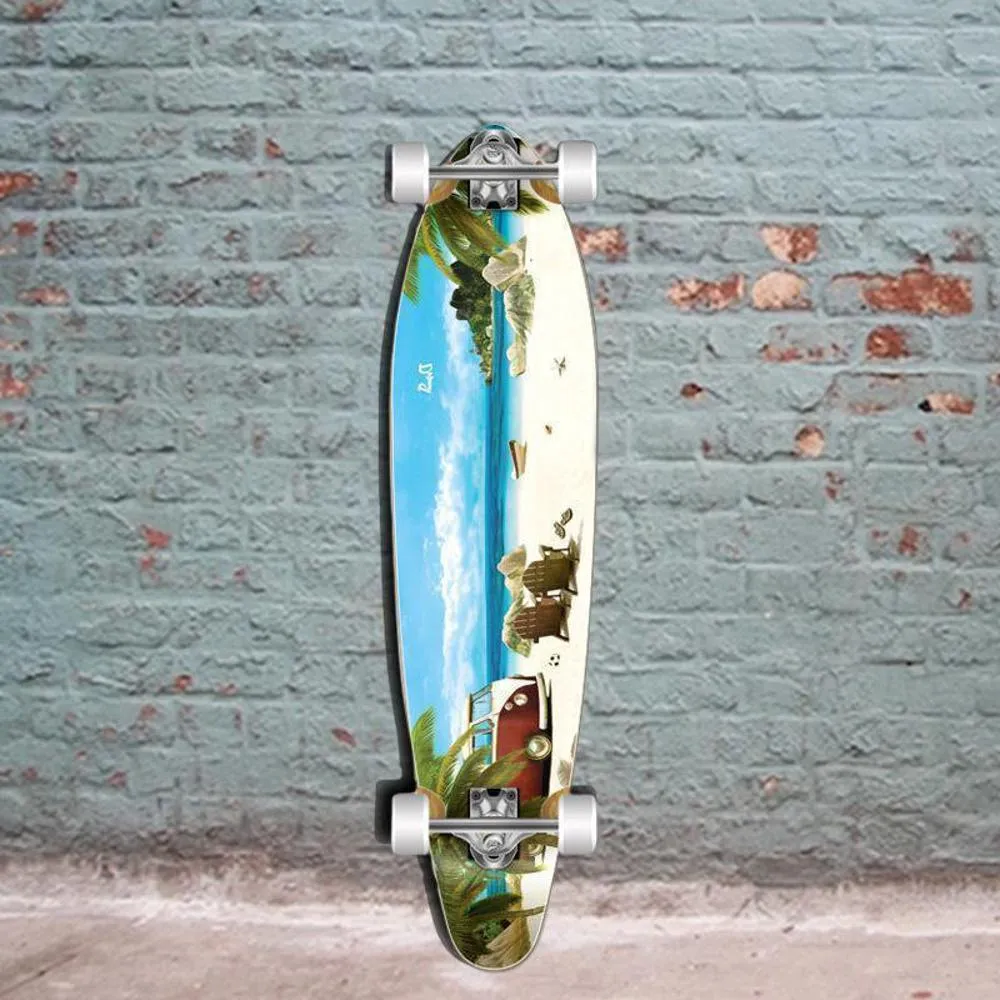 Punked Getaway Kicktail 40" Longboard Complete